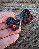kolczyki soutache Czarno- czerwone kolczyki soutache 3