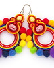 kolczyki soutache Tęczowe duże koła 4