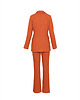 komplety damskie Pomarańczowy garnitur z wzorem warkocza 1