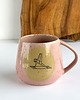 kubki Kubek ceramiczny beczułka 320 ml różowy - Joga 4