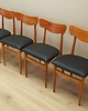 krzesła Komplet czterech krzeseł, duński design, lata 70, produkcja: Dania 1