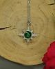 wisiory Wisiorek róża wiatrów zielony onyks wire wrapping 3