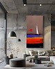 obrazy ŻAGLÓWKA O ZACHODZIE - obraz ręcznie malowany akryl 80x160cm 1