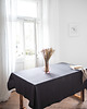 obrusy i serwetki Lniany obrus z listwą  heavy linen CHARCOAL 2