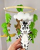 karuzele i girlandy do łóżeczka Karuzela safari z imieniem, zebra, żyrafa, lew i małpka handmade 2