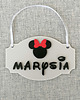 pokój dziecka - różne Drewniana tabliczka z imieniem- Minnie- MmC18 1