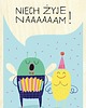 kartki scrapbooking Drewniana kartka -  Niech żyje naaaaaam! 1