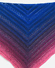 szale damskie Chusta szydełkowa ombre ręcznie robiona handmade 3