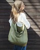 torby na ramię Lazy bag Pocket torba zielona ekoskóra oversize 3