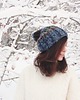 czapki damskie Zimowa czapka  z wełną beanie melanż 1