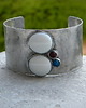 bransoletki wire wrapping Dwa białe     - BRANSOLETA MANKIET - CUFF 2