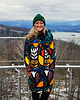 bluza z kapturem damska African Batic długa bluza oversize z wzorzystej tkaniny 4