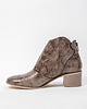 botki damskie BOTKI KWOBOJKI NA 5 CM KLOCKU - SKÓRA NATURALNA - MODEL 483 - K.  MARMUR 3