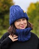 czapki damskie Wełniana czapka zimowa peruvian WOOLY ultramaryna 3
