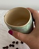 kubki Mała Czarka Espresso Perłowa Zieleń Ceramika 120 ml 3