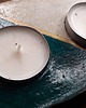 świeczniki i świece Betonowy świecznik na tealighty, biel-złoto-butelkowa zieleń, handmade 1 szt 1