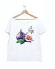 t-shirt damskie A figę Biały Oversize 1