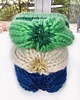 czapki damskie Wełniana czapka z dodatkiem błyszczącej nitki handmade żółta 6