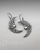 kolczyki wire wrapping Sindarin - Ithil - srebro i kamień księżycowy 6