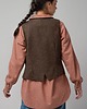 kamizelki damskie Wełniana elegancka kamizelka oversize, CHOCOLATE BROWN 8