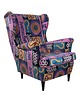 fotele Fotel uszak Barcelona we wzory, kolorowy, patchwork, welurowy 1