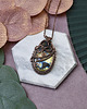 wisiory Miedziany wisiorek wire wrapping z labradorytem #458 2