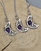 wisiory Wisiorek księżyc fioletowy ametyst wire wrapping 4