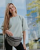 saszetka nerka Nerka XL z grubej plecionki melanż z recyklingu "szara" 4