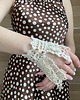rękawiczki damskie Mankiety koronkowe kremowe z koraliczkami lace cuffs 3
