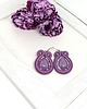 kolczyki soutache Fioletowe kolczyki sutasz 3