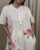 sukienki maxi damskie Lniana sukienka w kwiaty Beige 4