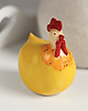 ozdoby wielkanocne Żółta kura wielkanocna ceramika handmade 4