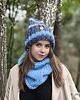 czapki i kapelusze męskie Niebieska wełniana czapka WOOLY COLOR "13" 3