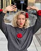 spinki i klamry do włosów 100% MERINO Czerwona RÓŻA SPINKA BROSZKA PIN 3