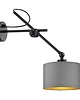 kinkiety Regulowany czarny kinkiet w stylu glamour HAMILTON GOLD 7
