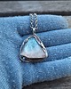 wisiory Larimar na surowo - wisiorek 3