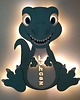 lampy do pokoju dziecka Oryginalna personalizowana lampka DINOZAUR z imieniem 3