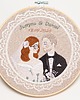 Ślub - inne Personalizowana pamiątka ślubna, haft ślubny/ rocznicowy w tamborku 1