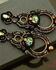 kolczyki soutache Bardzo długie czarno tęczowe kolczyki sutasz 1
