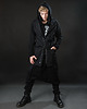spodnie męskie Czarne wygodne spodnie baggy  unisex KAZE Winter 2