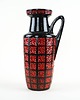 wazony Wazon ceramiczny z reliefowym wzorem West Germany, lata 70. 1