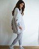 bluza bez kaptura damska SZARA BLUZA BAWEŁNIANA CHEER long 1