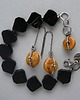 bransoletki z kamieni naturalnych -czarny turmalin i bursztyn- 6