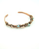 bransoletki wire wrapping Miedziana bransoleta z topazem i agatem 5