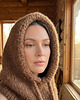 czapki damskie Brązowa balaclava kid mohair i baby alpaka 1