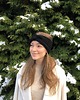 czapki damskie Opaska wełniana handmade czarna 100% wełna 3