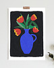 grafiki i ilustracje Red tulips  flowers art giclee print 3