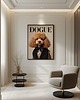 grafiki i ilustracje PLAKAT DOGUE pudel,  portret psa, okładka magazynu modowego 3