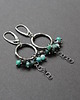 kolczyki z kamieniami Kolczyki Chryzokole na kole 3