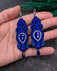 kolczyki soutache Kolczyki sutasz chabrowe wieczorowe długie Orina 1